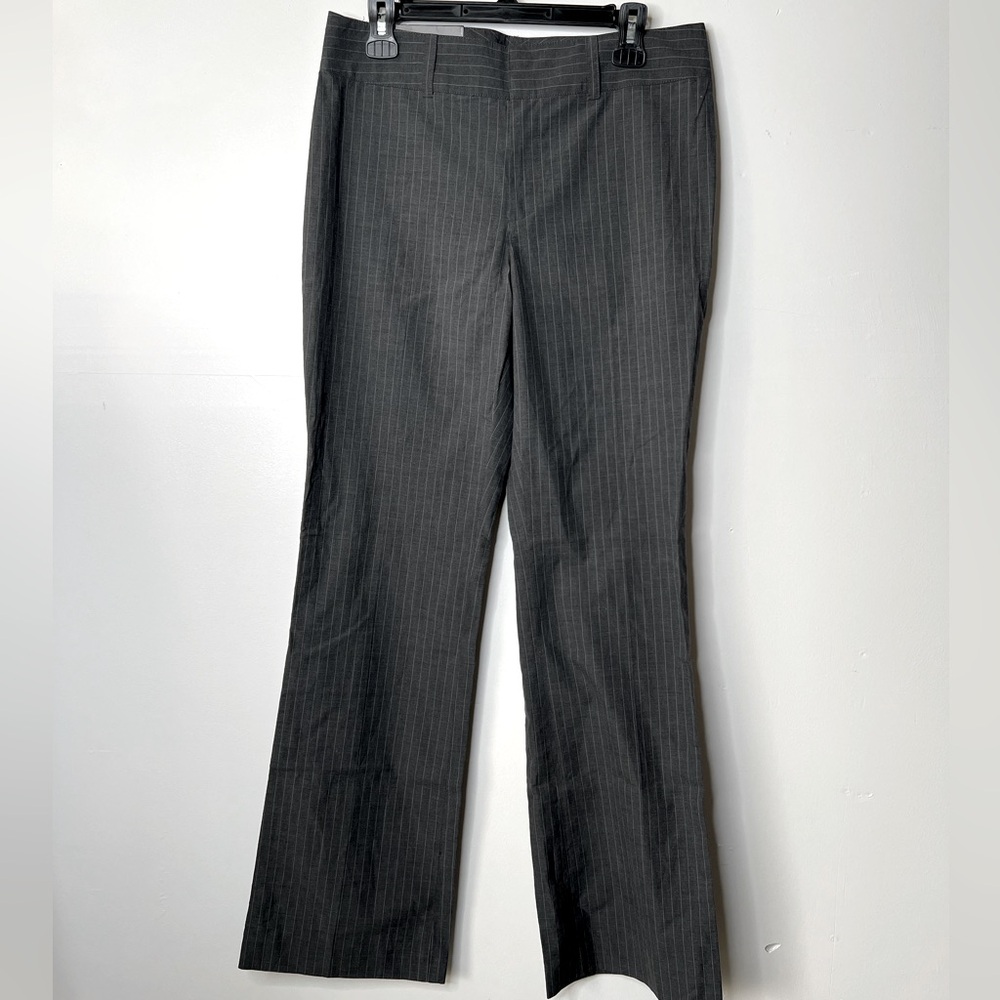 NWT Banana Republic Martin Trousers Gray White Pinstripe, 10